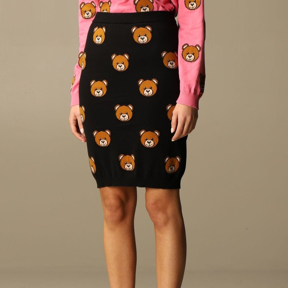 Moschino Mini Knit Teddy Bear Skirt 8